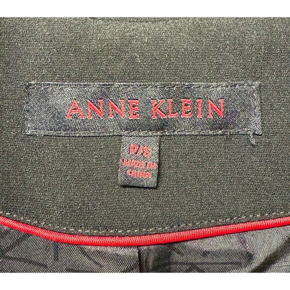 ANNE KLEIN Classic Black Belted Trench Coat, Sz S - Picture 12 of 14